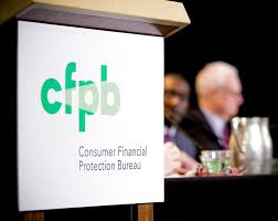 CFPB logo in a conference