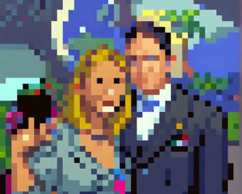 Pixel Art of Alfonso de Angoitia and Concha Legorreta