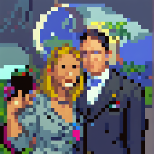 Pixel Art of Alfonso de Angoitia and Concha Legorreta