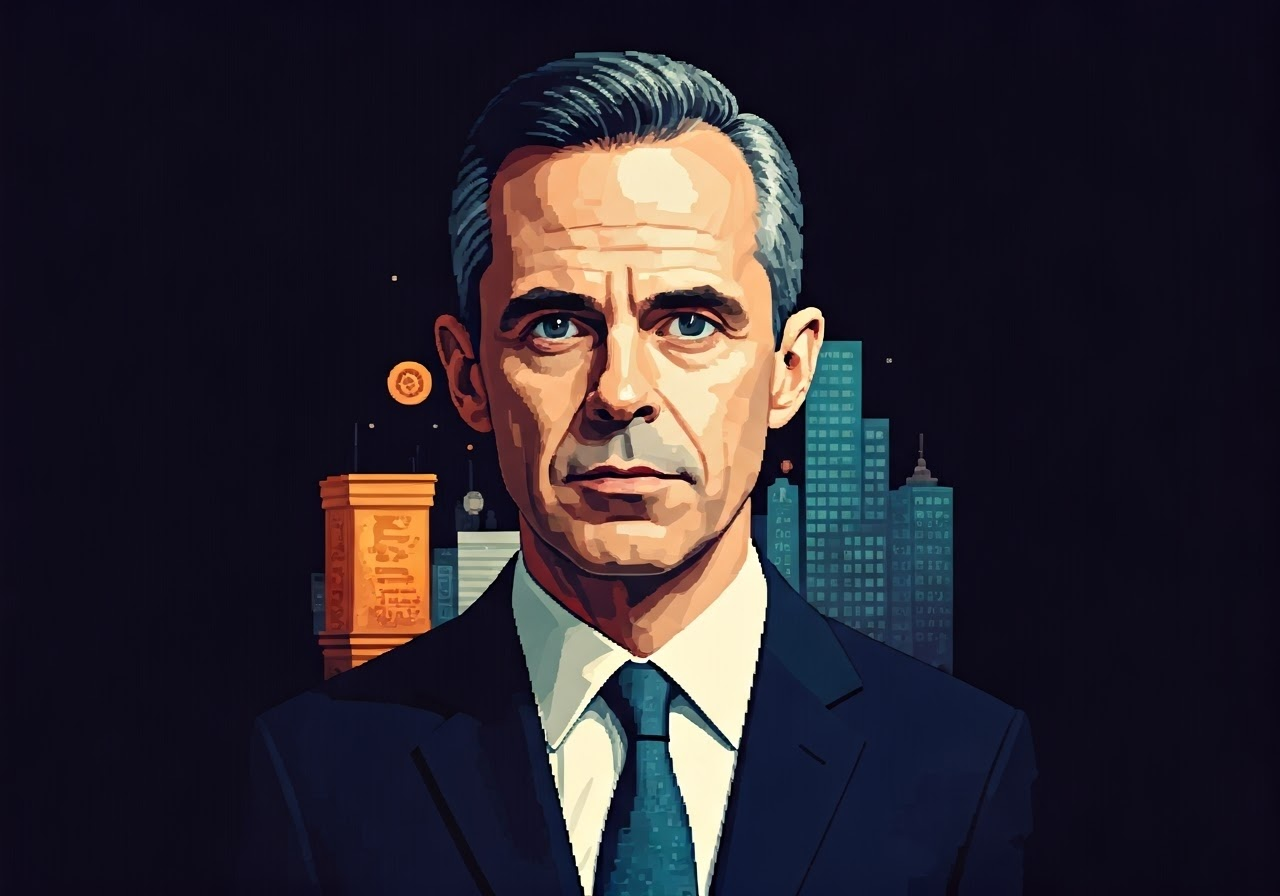 Digital art of Mark Carney