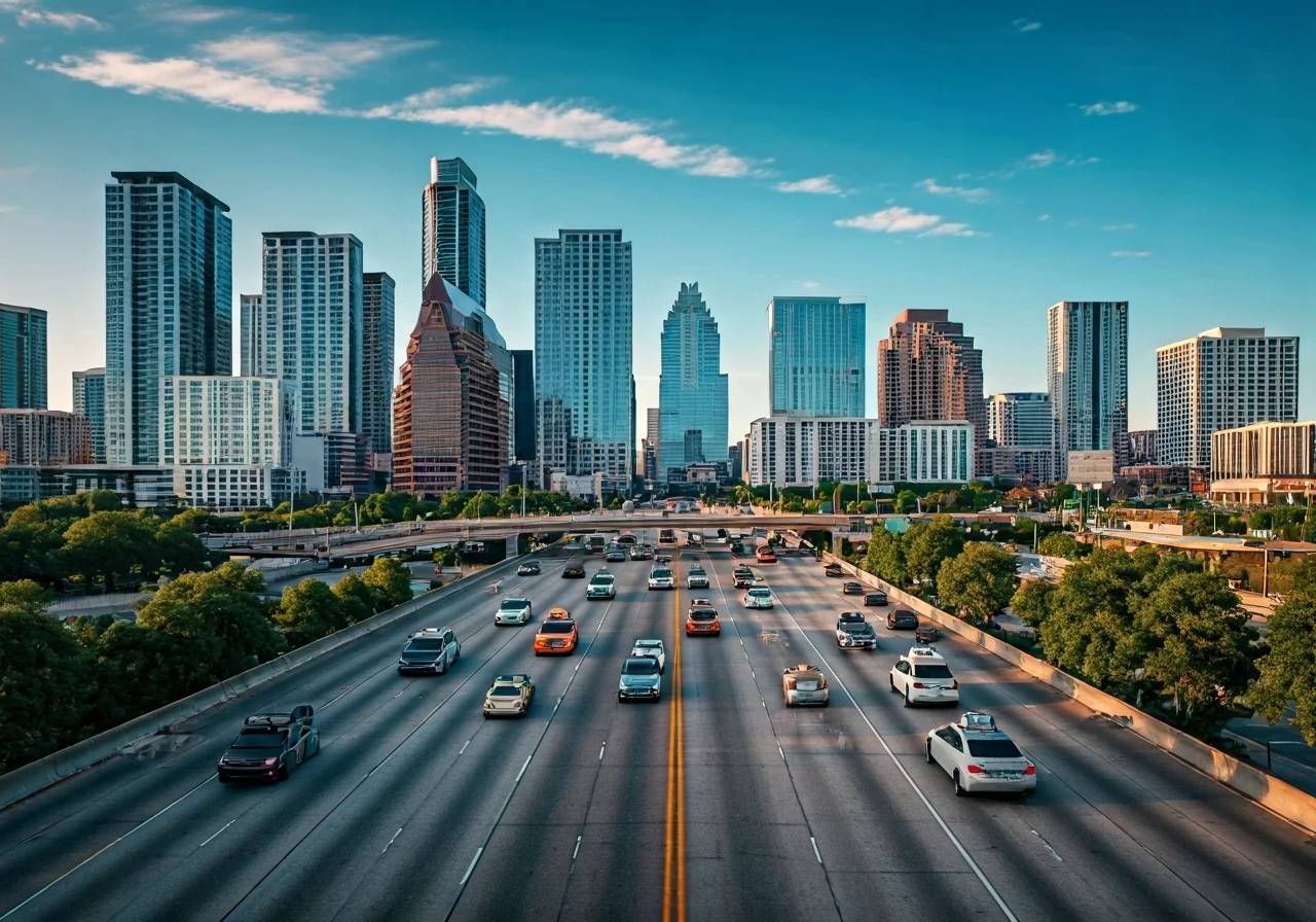 Big highway in a city